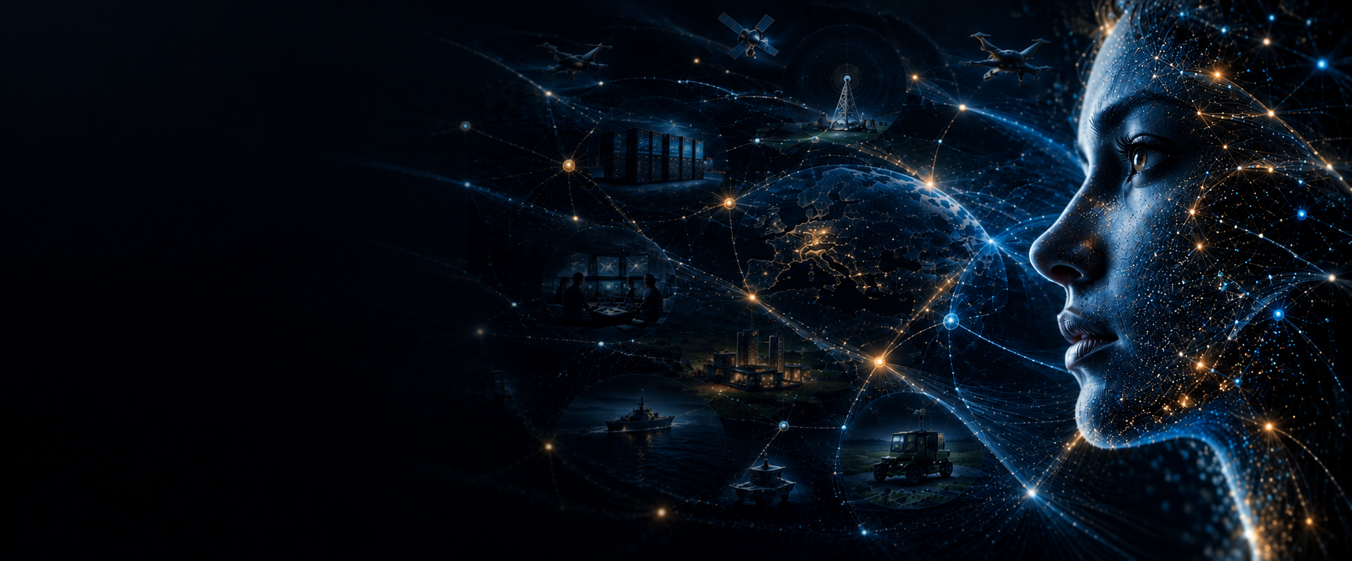 Abstract allied cognitive network connecting autonomous operational domains
